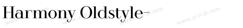 Harmony Oldstyle字体转换